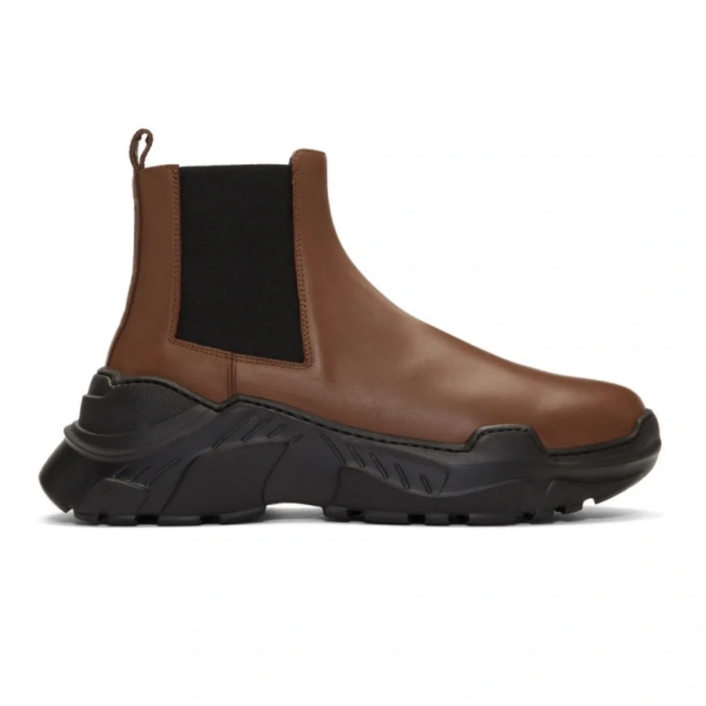 Tibi Brown Diego‎ Leather Winter & Rain Boots Sz 41/11
